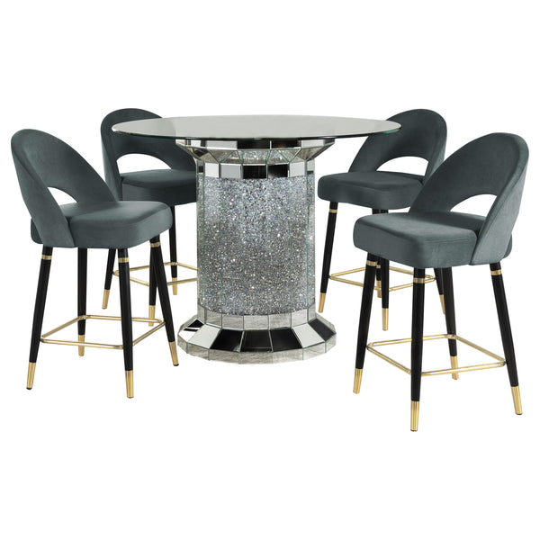 Ellie 5 Pc Counter Height Dining Sets Gray
