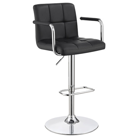 Palomar Adjustable Height Bar Stool Black and Chrome image