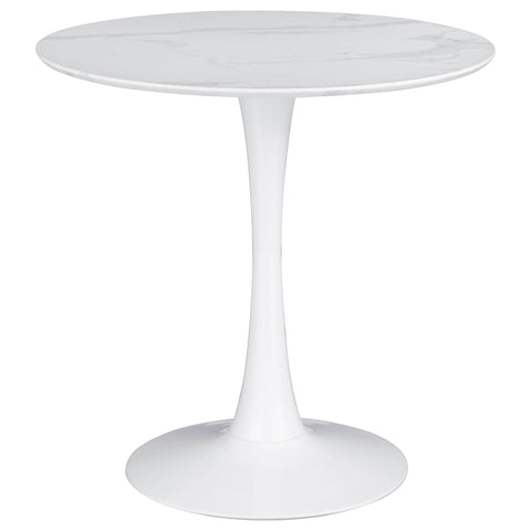 Arkell 30-inch Round Pedestal Dining Table White image