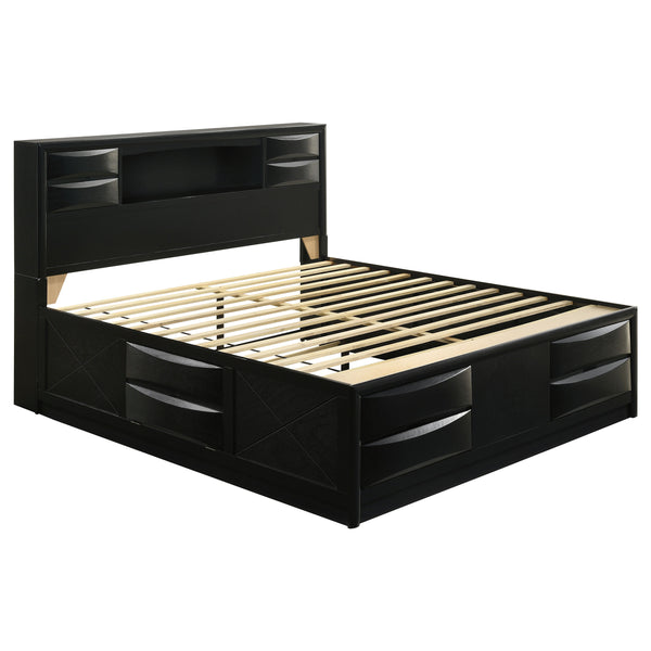 Briana Bookcase Platform Storage Bed