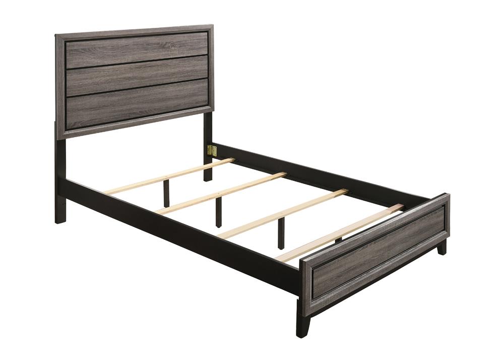 Watson Full & Twin Panel Bed Grey Oak