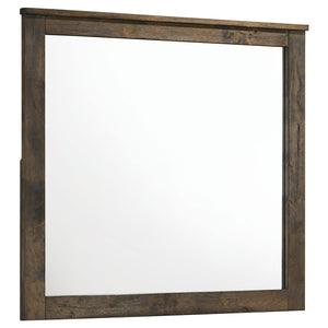 Woodmont Rectangle Dresser Mirror Rustic Golden Brown image