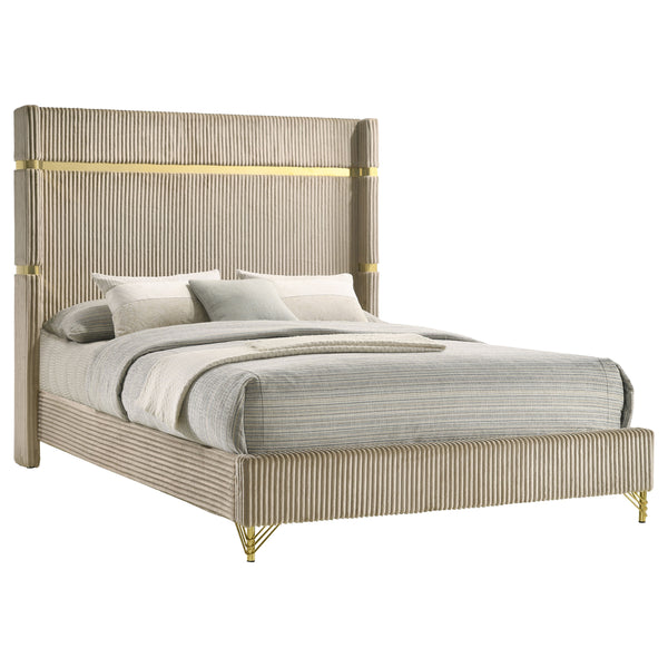 Lucia Eastern King & Queen Bed Beige & Grey