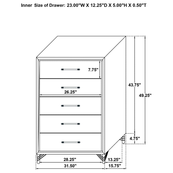 Lucia 5 Pc Bedroom Set