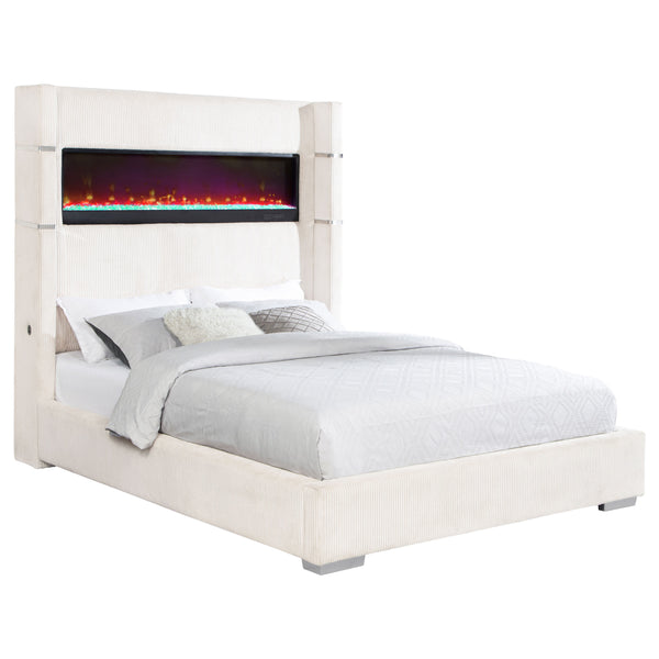 Tisdall Wingback Bed with Flame Visualizer