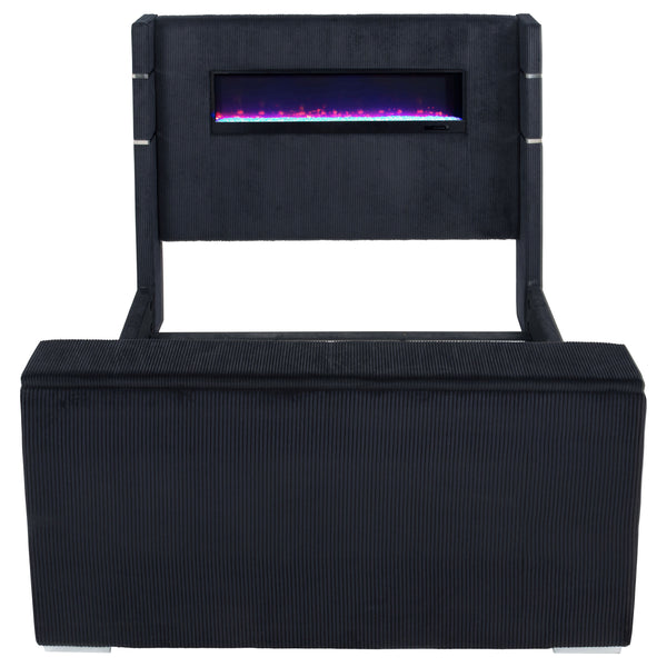 Tisdall Wingback TV Bed with Flame Visualizer