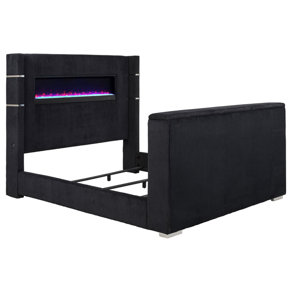 Tisdall Wingback TV Bed with Flame Visualizer