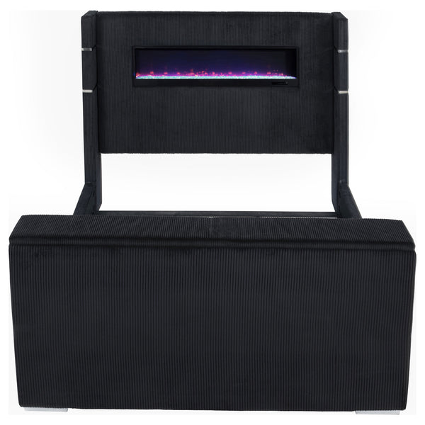 Tisdall Wingback TV Bed with Flame Visualizer