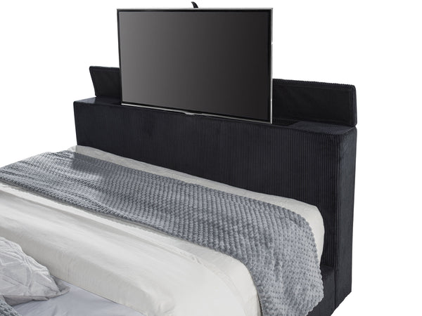 Tisdall Wingback TV Bed with Flame Visualizer