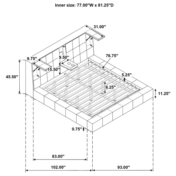 Dreux Panel Platform Bed