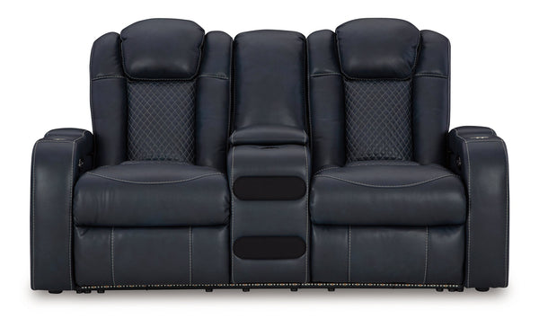 Fyne-Dyme Power Reclining Loveseat with Console