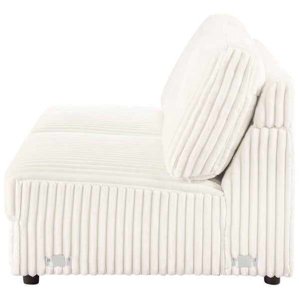 Emberson Upholstered Armless Loveseat Ivory