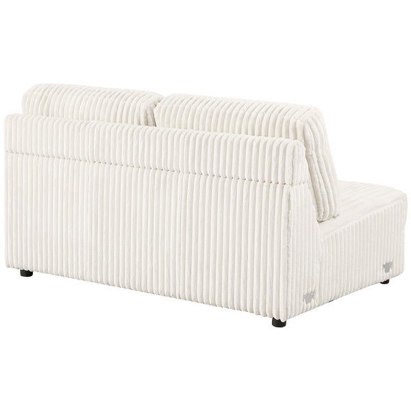 Emberson Upholstered Armless Loveseat Ivory