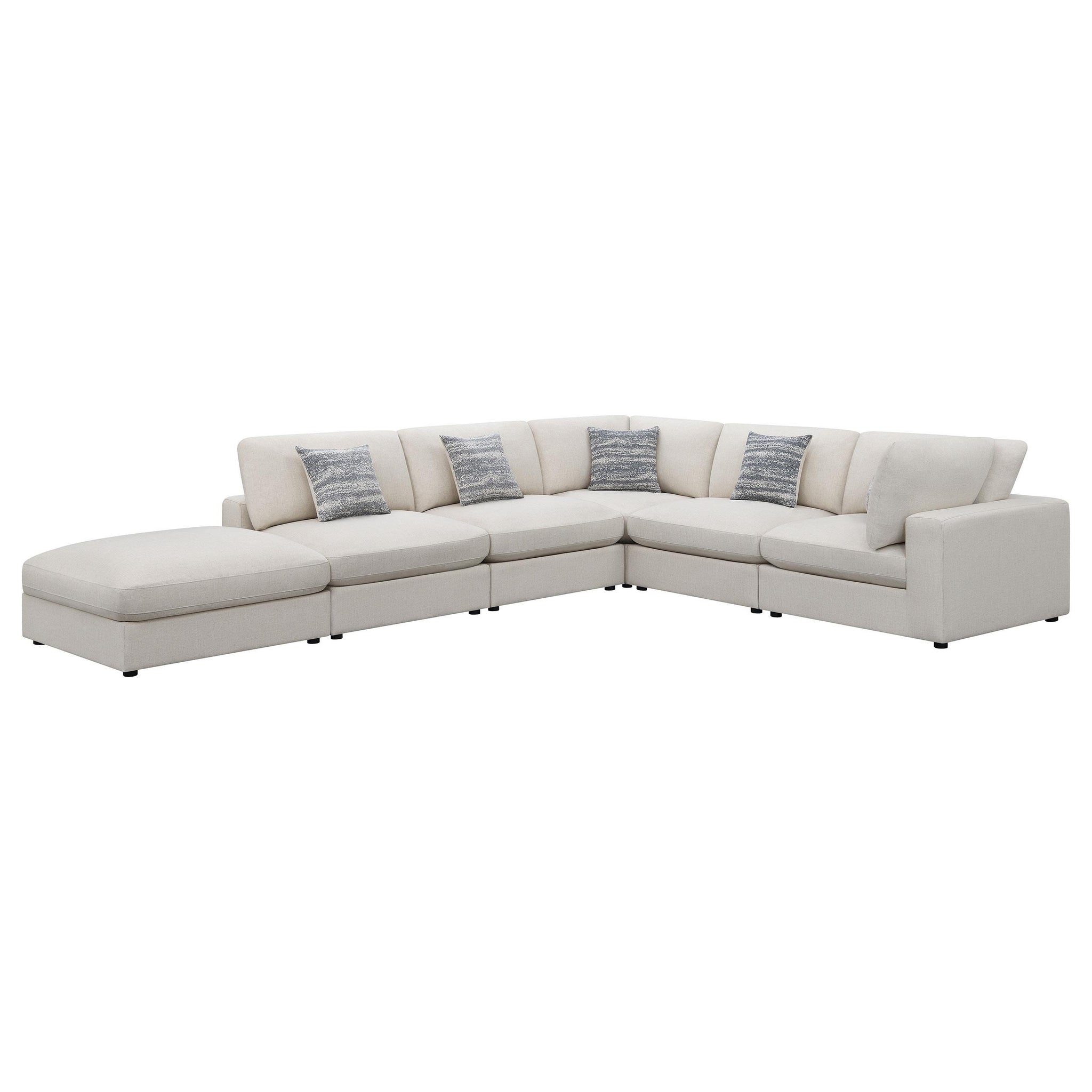 Serene 6-piece Upholstered Modular Sectional Beige image