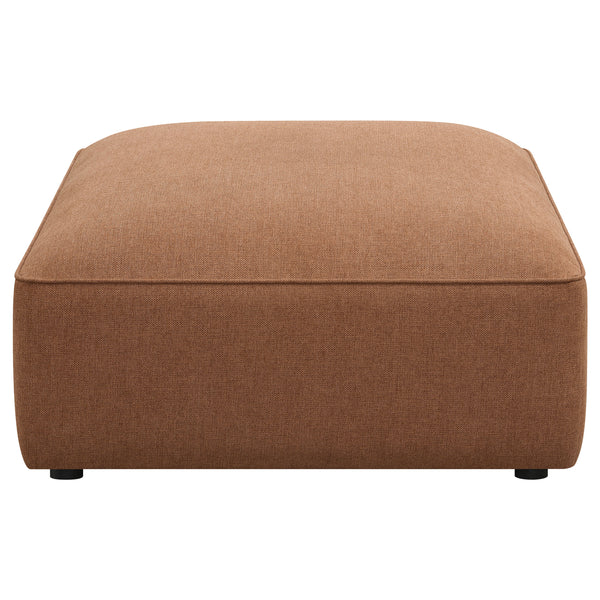Jennifer Square Upholstered Ottoman Grey