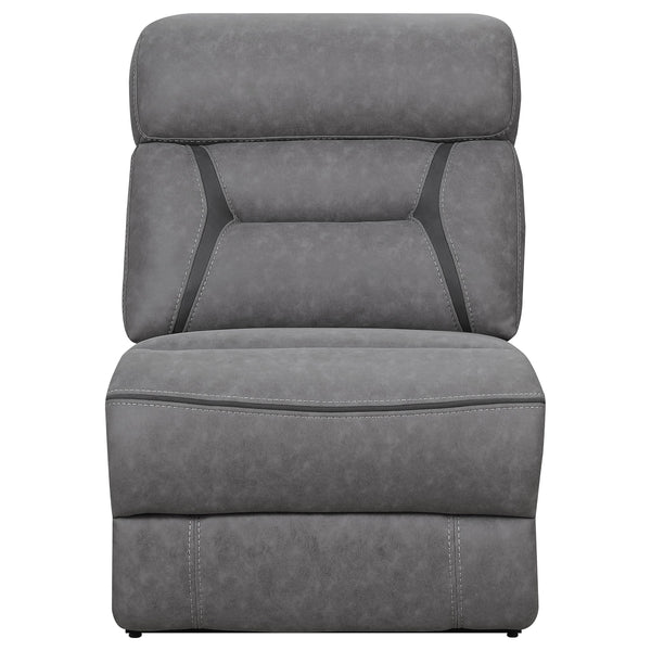 Higgins Upholstered Armless Chair Grey
