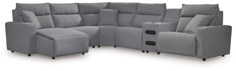 ModMax II Reclining Sectional with Chaise and Audio Console