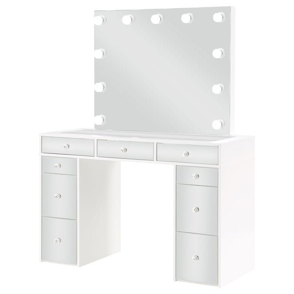 Regina Makeup Vanity Table with LED Mirror and Stool