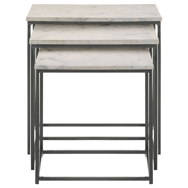 Medora 3-piece Nesting Table with Marble Top