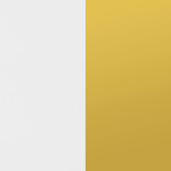 Elsa 2-door Accent Cabinet with Adjustable Shelves White and Gold