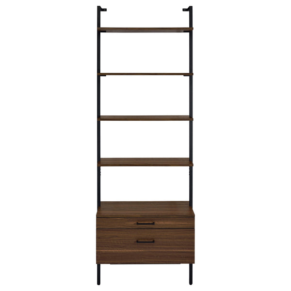 Owens 3-piece 96-inch Wall Mounted Bookshelf Set Walnut