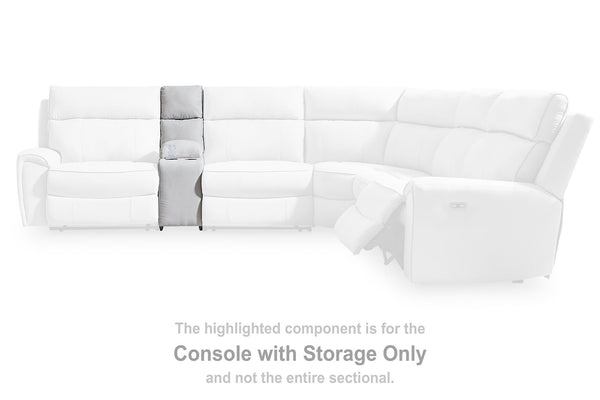 Social Pointe Reclining Sectional with Storage Console