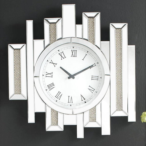 Lavina Mirrored & Faux Diamonds Wall Clock image