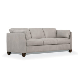 Matias Dusty White Leather Sofa image