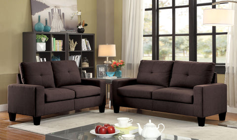 Platinum II Chocolate Linen Sofa & Loveseat image