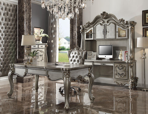 Versailles Antique Platinum Computer Desk & Hutch image