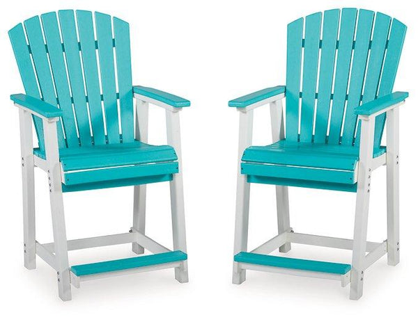 Eisely Outdoor Counter Height Bar Stool (Set of 2)