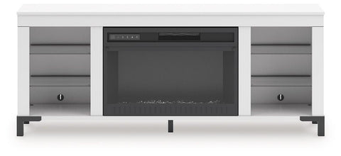 Brollevi 60" TV Stand with Electric Fireplace