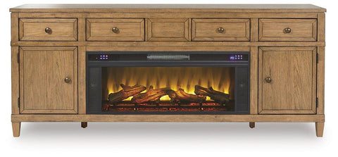 Sharlance 81" TV Stand with Electric Fireplace image