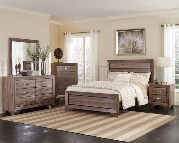 Kauffman California King, E.king, & Queen Panel Bed Washed Taupe