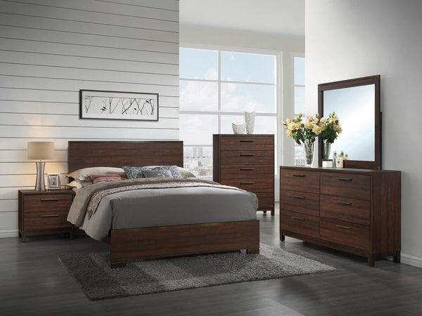 Edmonton Eastern King Panel Bed Rustic Tobacco