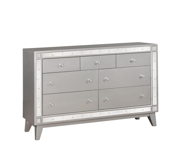 Leighton 7-drawer Dresser Metallic Mercury