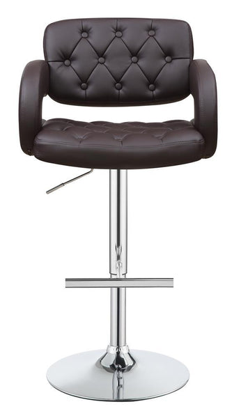 Brandi Adjustable Bar Stool Chrome and Brown