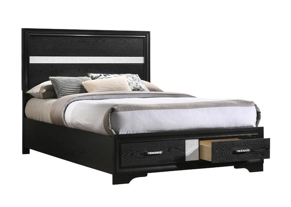 Miranda Full & Twin Storage Bed Black