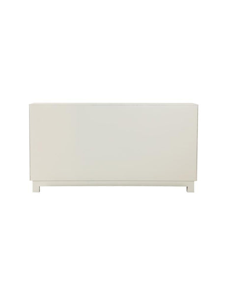 Voula Rectangular 4-door Accent Cabinet White and Gold