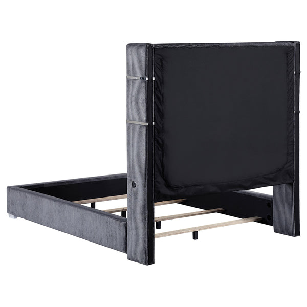 Tisdall California King, E.King & Queen Bed Grey, Black & Queen