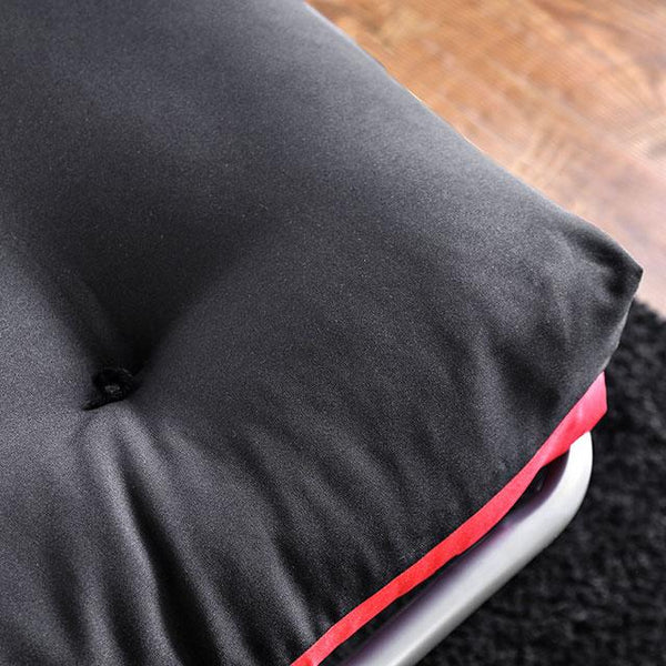 Aksel Black/Red Futon Mattress, Black, Red & Gray