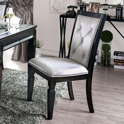 Alena Black/Silver Side Chair (2/CTN)
