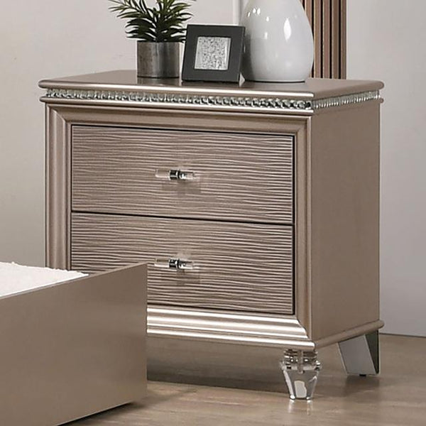 ALLIE Night Stand Beige & Rose Gold