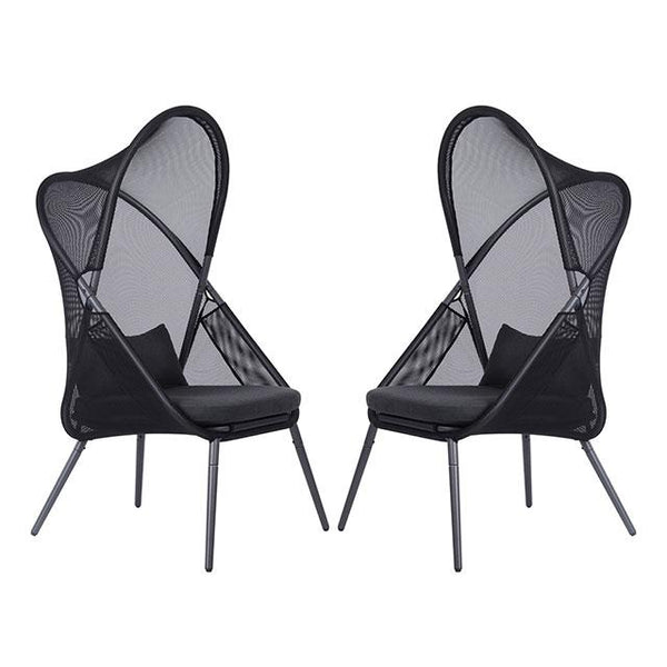 Alverta Foldable Chair Grey & Black (2/Ctn)