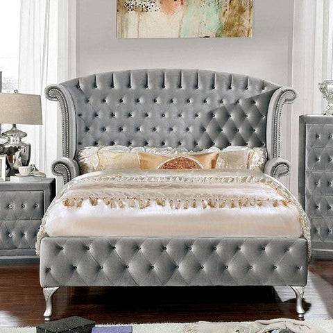 Alzir Bed Grey & Blue