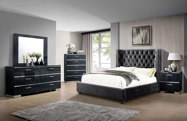 Cayla Bed Silver & Grey