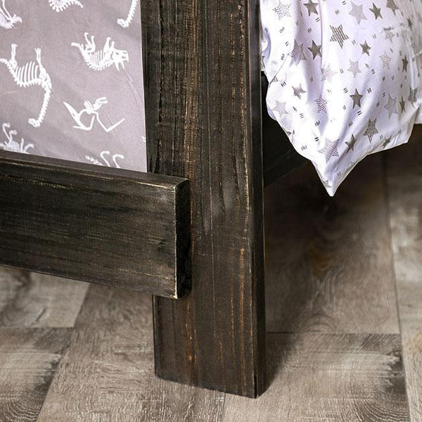 Arlette Twin/Twin Bunk Bed Brown, Black, Gray, & White