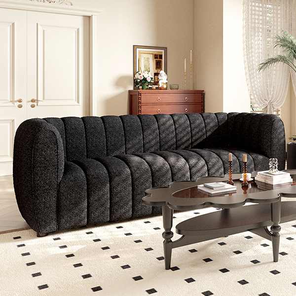 AVERSA Sofa, Black, Gray, & White