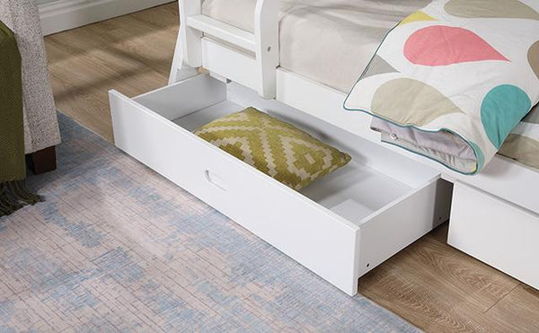 Emilee Twin/Full Bunk Bed White, Grey, Espresso, & Black