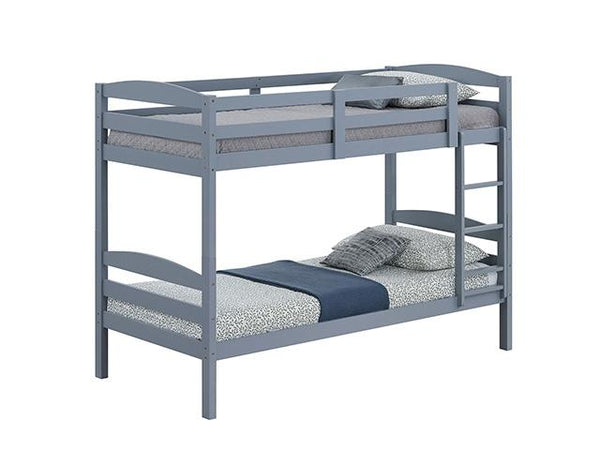 Finsbury Twin Twin Bunk Bed Espresso, Grey & White
